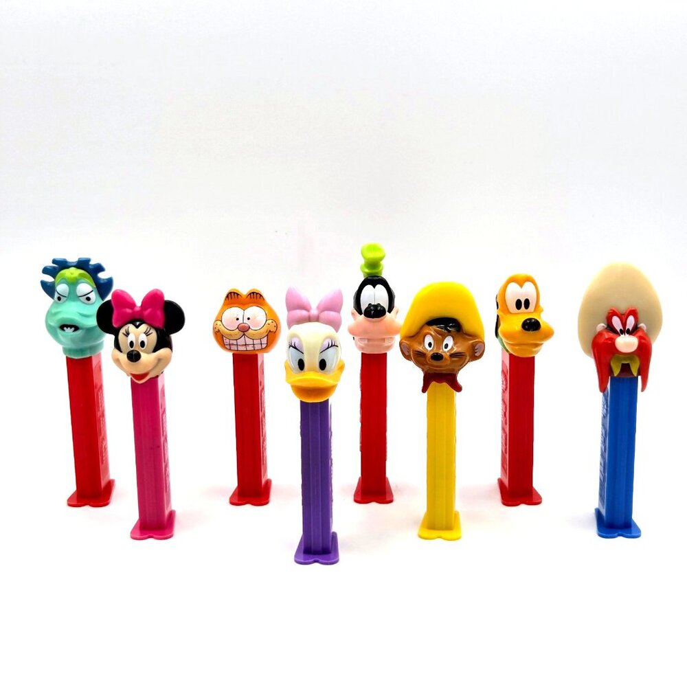 Pez Dispenser Lot Of 8 Minnie Mouse And Daisy Duck Goofy Pluto Garfield Read